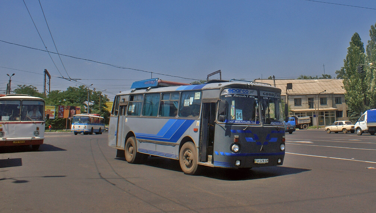 ЛАЗ-695Н №АН 5618 АХ, маршрут №14. Донецька область, Горлівка