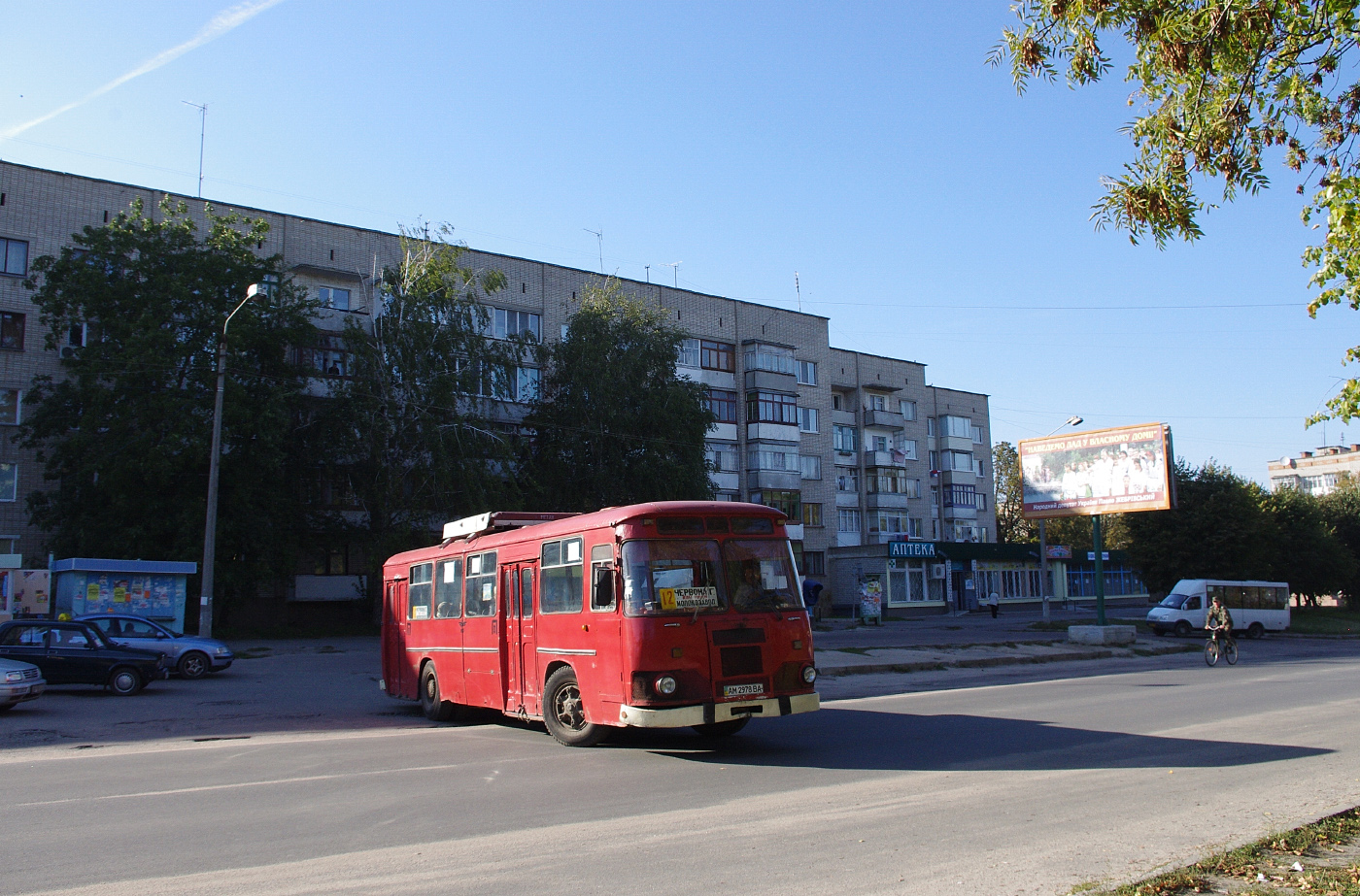 ЛиАЗ-677М №АМ 2978 ВА, маршрут №12. Житомирська область, Бердичів, кінцева "Червона Гора"